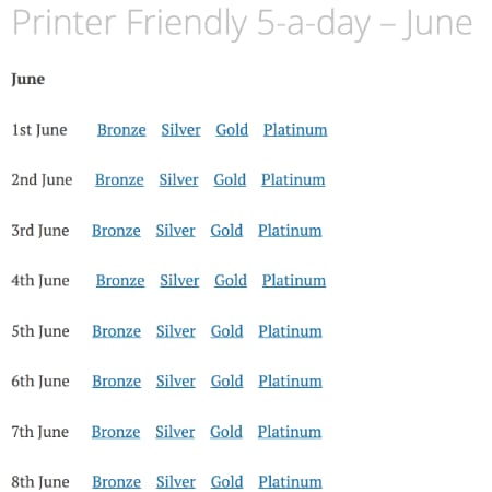 Printer Friendly 5-a-day – June